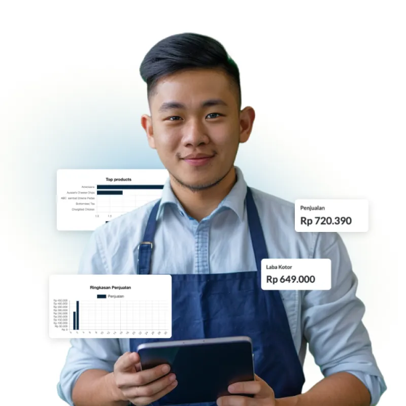 Tampilan modul kasir Antara Systems