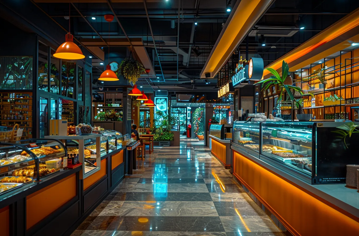 Tampilan solusi foodcourt di Antara Systems
